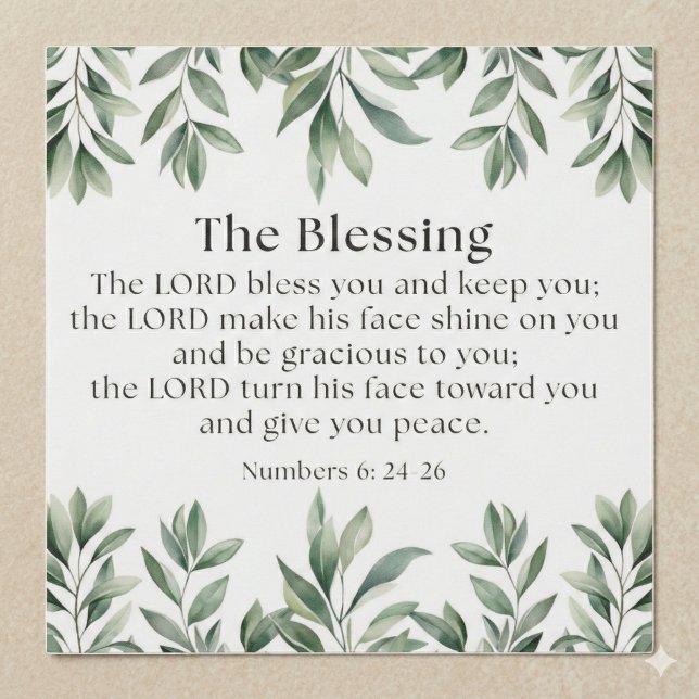 Adesivo Números 6:24-26 O Senhor te abençoe e te guarde; O (Criador carregado)