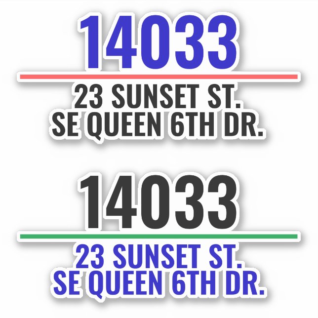 Adesivo Números da Caixa Postal (Frente)