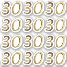 Números de 30 Faux Dourado 30 Anniversário