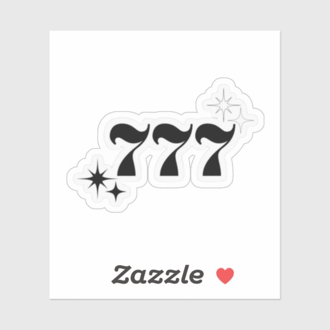 Adesivo Números de anjos 77 cores preto (Folha)