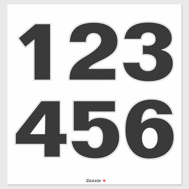 Adesivo Números de Caixa das rodas em preto e branco (Folha)