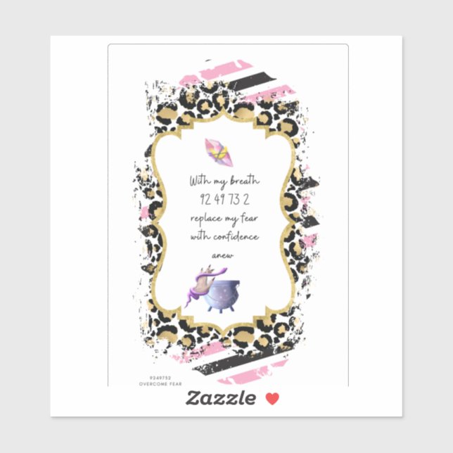 Adesivo Números de Grabovoi para Liberdade do Medo (Folha)