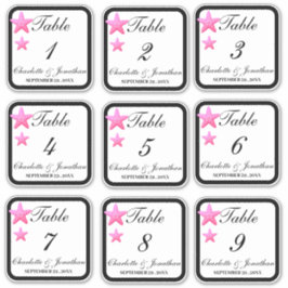 Adesivo Números de tabela de casamento de Starfish Beach p