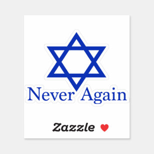 Adesivo Nunca Mais Lembrança Judaica Do Holocausto