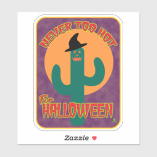 Adesivo Nunca Muito Quente Cartoon de Halloween Arte de Ca