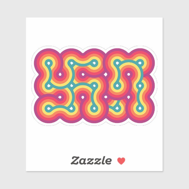 Adesivo Nunca terminando as espirais (Folha)