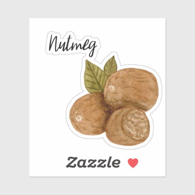 Adesivo Nutmeg Spice Jar Sticker (Folha)