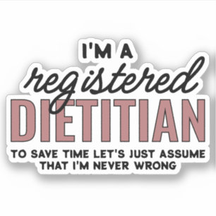 Adesivo Nutricionista Registrado RD Nunca Errado Presentes