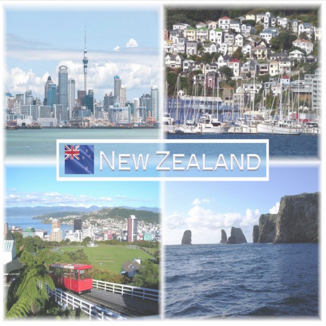 Adesivo NZ Auckland Skyline - Wellington panorama - (Frente)