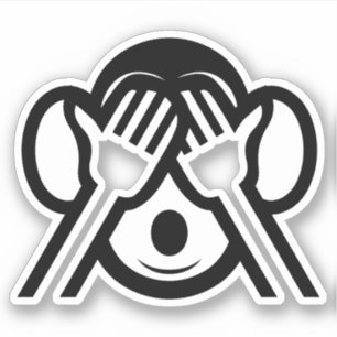 Adesivo O 見ざる sábio de Mizaru de 3 macacos não con