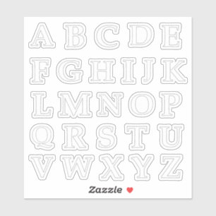 Adesivo O alfabeto nos títulos corta