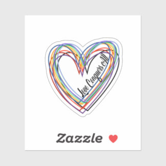 Adesivo "O Amor Conquista Tudo" Colorida Sticker