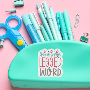 Adesivo O amor é um recorte personalizado de contorno de p