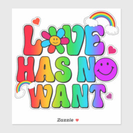 Adesivo O Amor Não Quer Arco-Íris