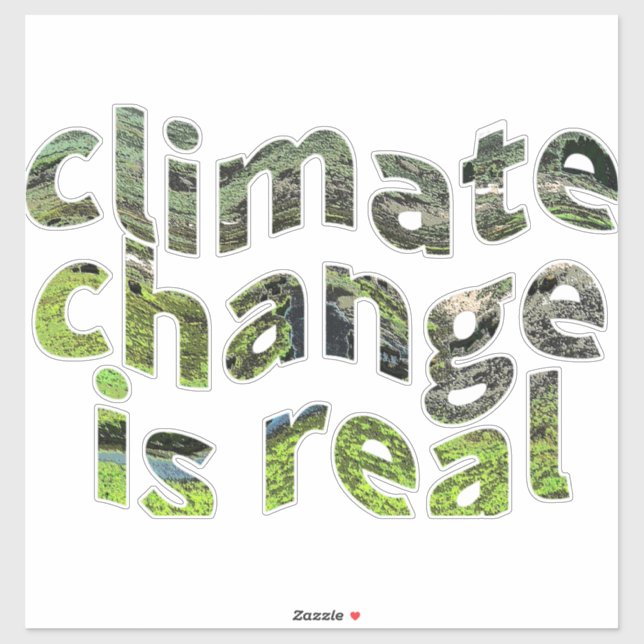 Adesivo O aquecimento global das alterações climáticas (Folha)