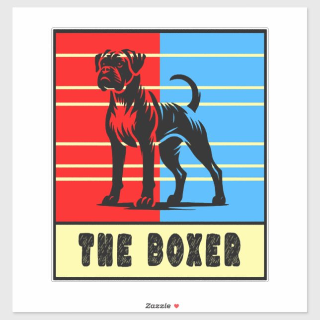 Adesivo O Boxer - Cachorro Forte (Folha)