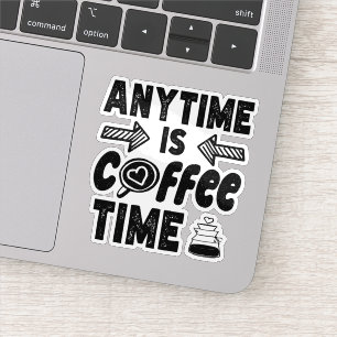 Adesivo O Café Hora Da Cafeína Está Legal Presente