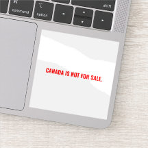 O Canadá não está à venda tipografia vermelha mini
