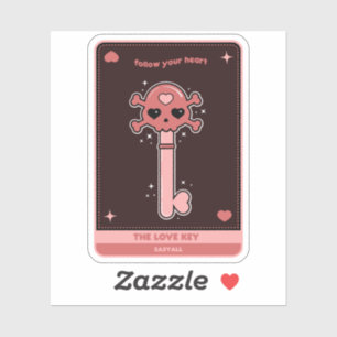 Adesivo O Cartão de Chave de Amor