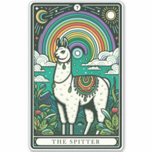 Adesivo O Cartão Tarot do Spitter Lama