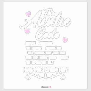 Adesivo O Código da tia