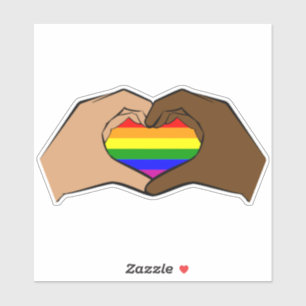 Adesivo O coração entrega LBGTQ+ Orgulho