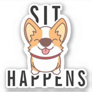 Adesivo O Corgi que bonito de Kawaii se sentam acontece