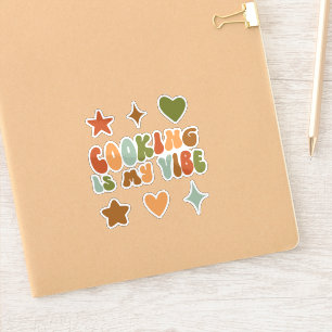 Adesivo O Cozinhar Groovy é a minha vibe, cozinheiro, cozi