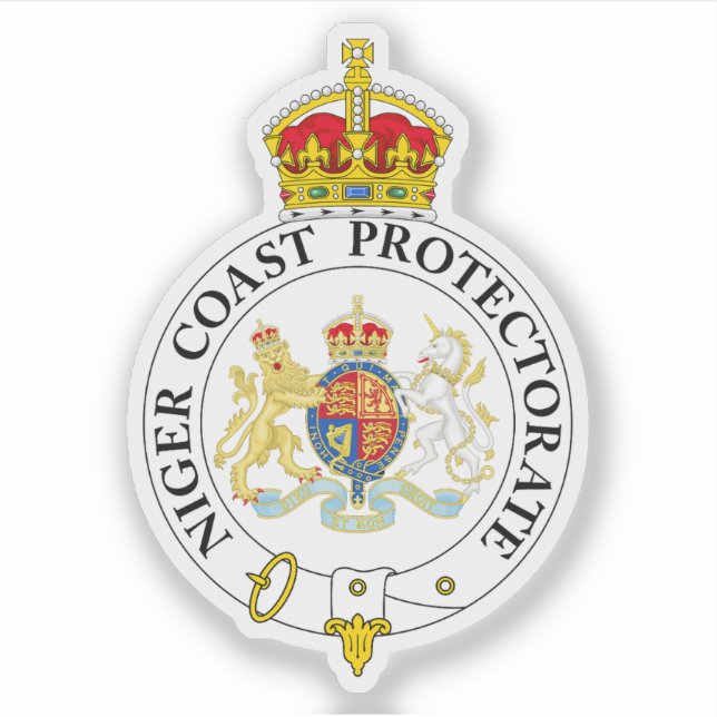 Adesivo O crachá do Protetorado Costeiro do Níger (Frente)