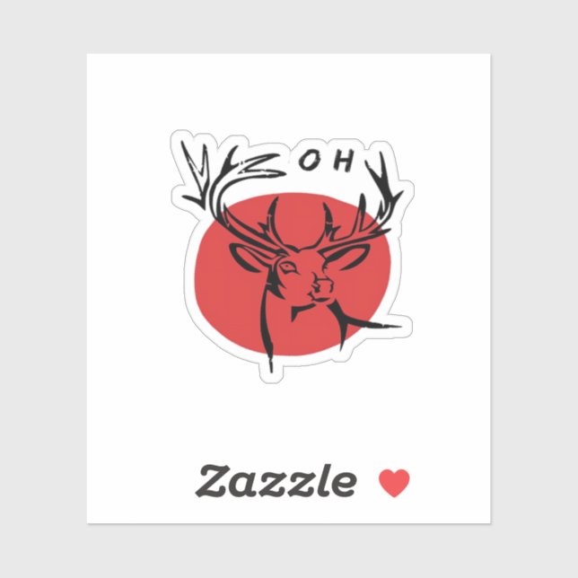 Adesivo O Dear O Dear Red Retro Classic Design  (Folha)