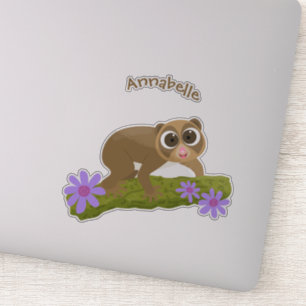 Adesivo O doce e feliz loris em desenhos animados