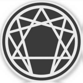 Adesivo O Enneagrama (branco a preto)