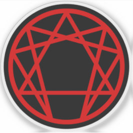 Adesivo O Enneagrama (vermelho a preto)