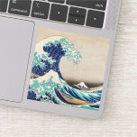 Adesivo O Excelente Hokusai desceu de Kanagawa. Vintage ja<br><div class="desc">Katsushika Hokusai "A Onda de Excelente de Kanagawa". Ilustração do japão Vintage.</div>