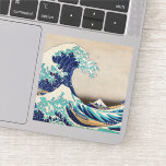 Adesivo O Excelente Hokusai desceu de Kanagawa. Vintage ja<br><div class="desc">Katsushika Hokusai "A Onda de Excelente de Kanagawa". Ilustração do japão Vintage.</div>