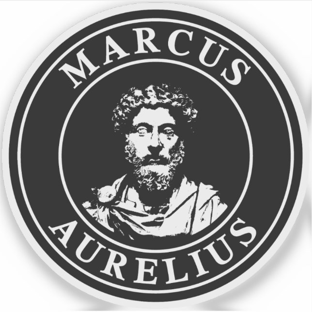 Adesivo O Excelente Stoic Marcus Aurelius (branco) (Frente)