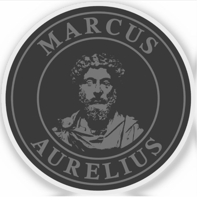 Adesivo O Excelente Stoic Marcus Aurelius (cinza) (Frente)