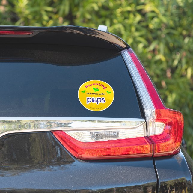 Adesivo O exercício de ser pai/mãe é melhor com a PEPS - A (Lado do carro)