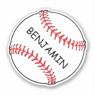 Adesivo O fã de basebol simples ostenta o nome