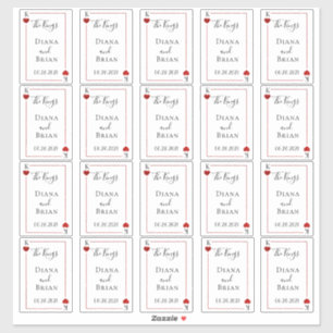 Adesivo O Favor Da Coleção De Casamento Do Cartão De Jo