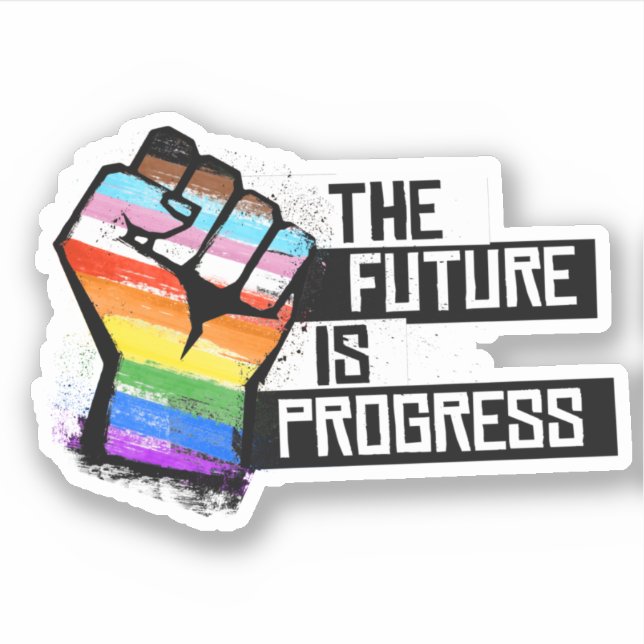 Adesivo O Futuro é Progresso (Frente)