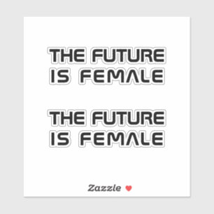 Adesivo O futuro são as letras negras femininas modernas