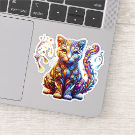 Adesivo O Gato de Brilho Vibrante