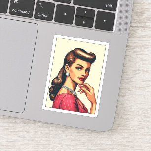 Adesivo O glamour das mulheres da moda dos anos cinquenta,