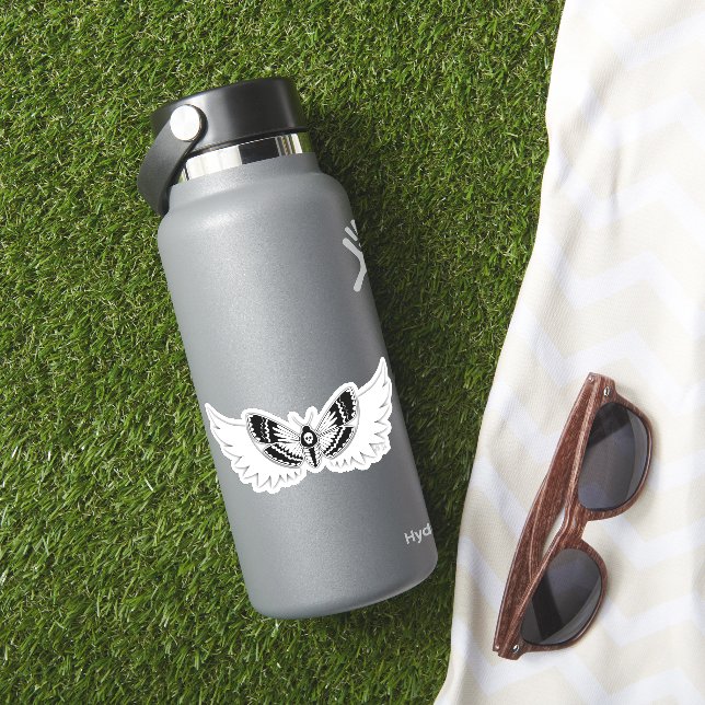 Adesivo O Gráfico Hawkmoth da cabeça de Angel Winged Death (HydroFlask Insitu)
