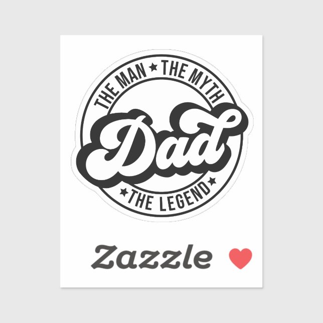 Adesivo O homem, o mito, a lenda, o pai, o pai, o pai, (Folha)