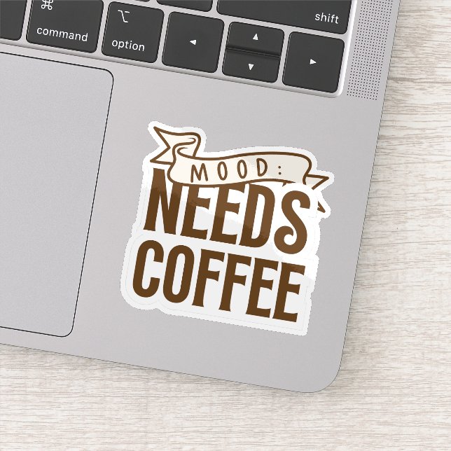 Adesivo O Humor Precisa de Café (Detalhe)