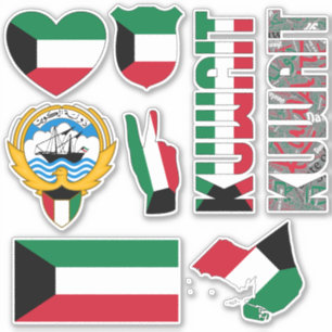 Adesivo O Kuwait Incrível Forma Símbolos Nacionais