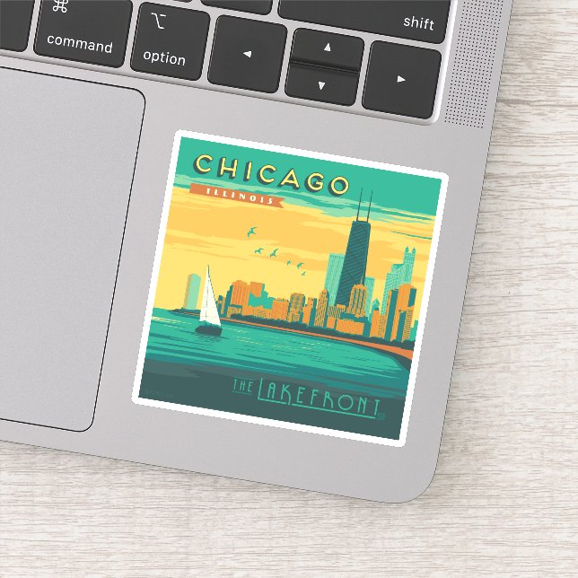Adesivo O Lakefront | Chicago, Illinois (Detalhe)