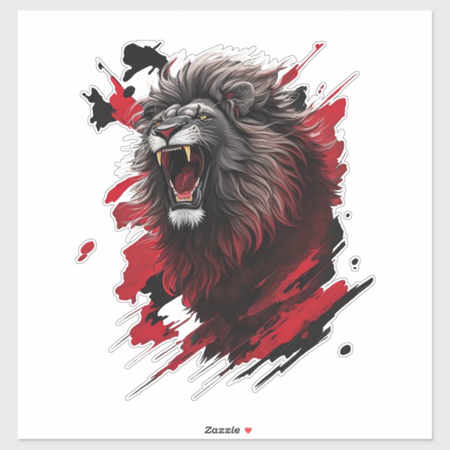 Adesivo O leão negro! (Folha)